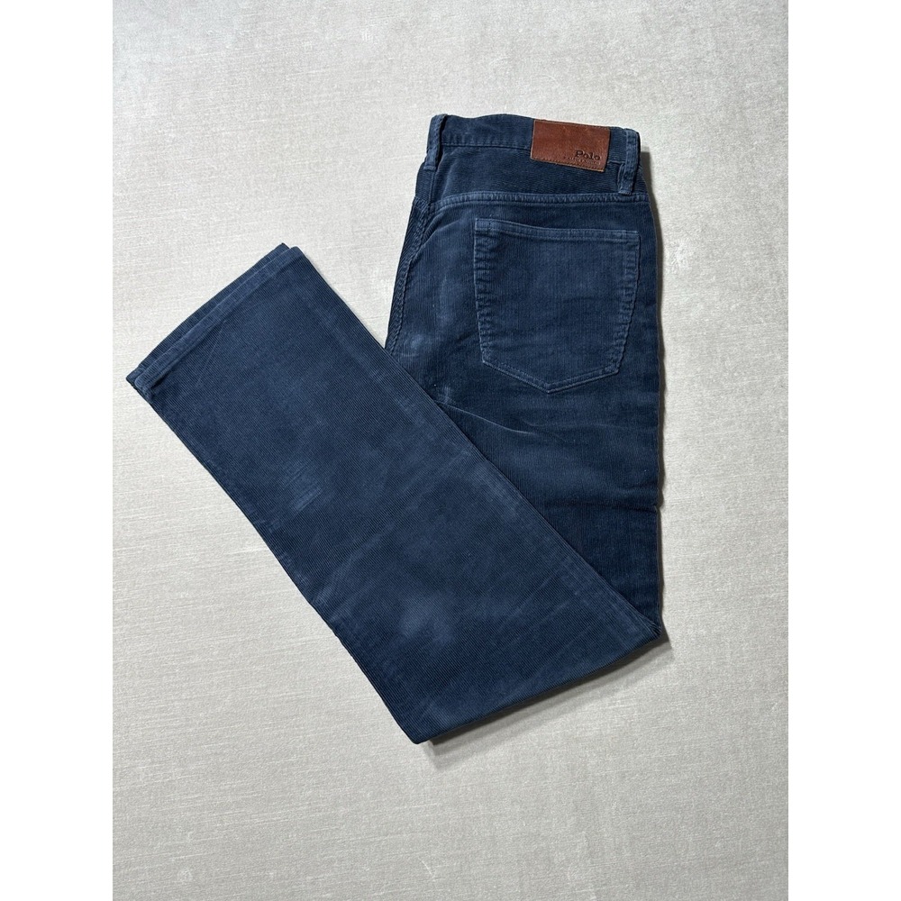 Polo Ralph Lauren Prospect Corduroy Straight Pants Mens 34x32 Navy Blue
